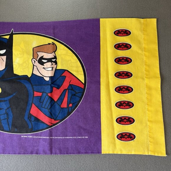 Vintage Batman & Robin, Mr. Freeze Standard Pillowcase 1996 DC Comics Retro - Picture 3 of 10